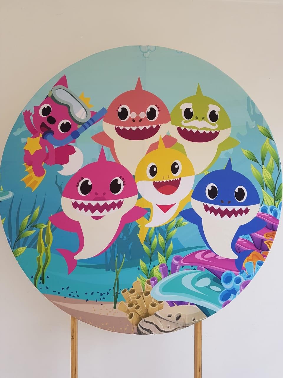 Painel Redondo Baby Shark